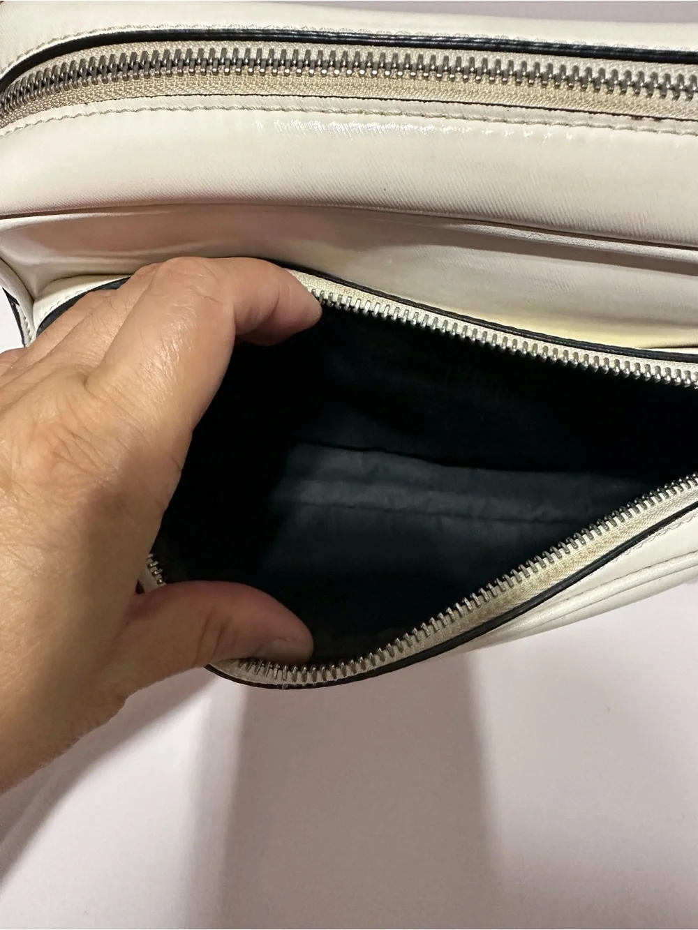 Burberry white leather